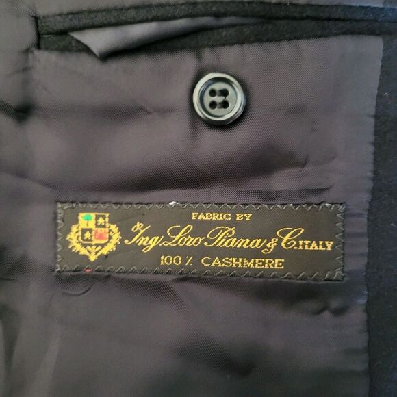 Jack Victor Loro Piana Blazer 44R Navy 100% Cashmere Soft Sport Coat Academia - Picture 4 of 12